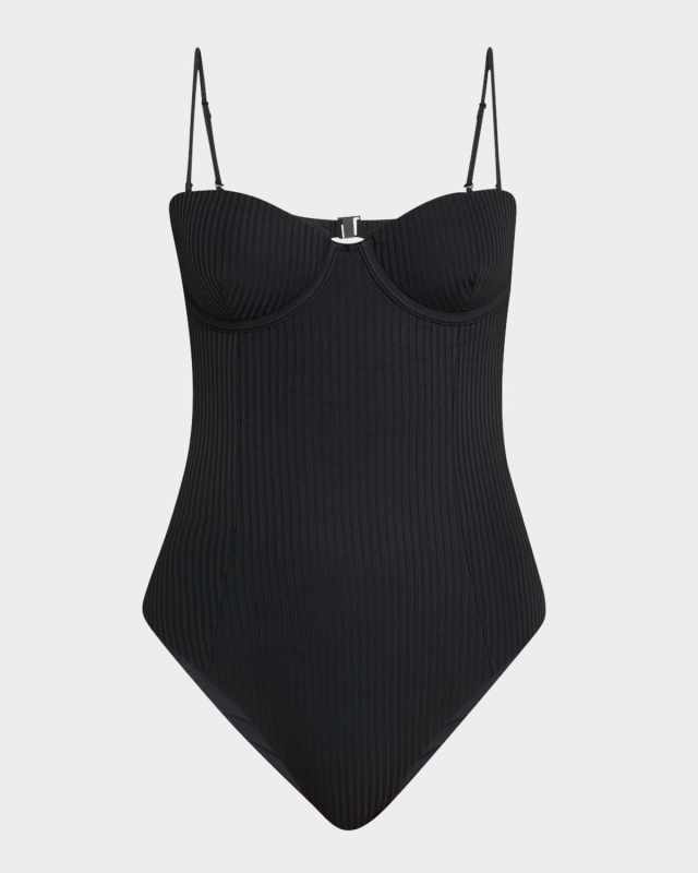 Belle Ribbed One-Piece Swimsuit